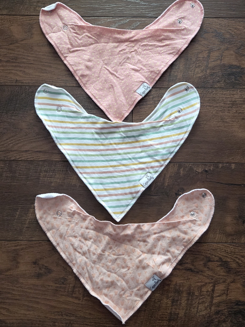 Baby Bandana Bibs - Copper Pearl Set Of 3
